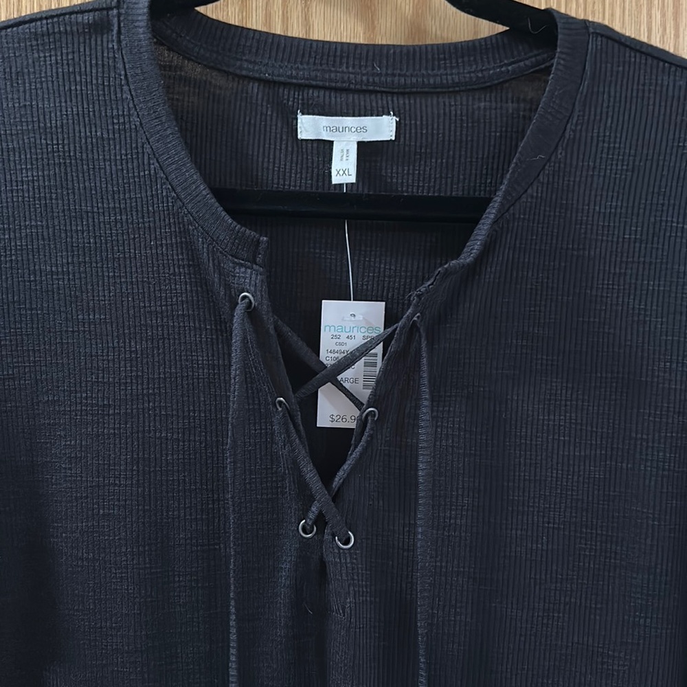 Maurices XXL lace up top. NWT.